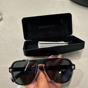 Versace Black Sunglasses with Case